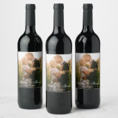 写真パーソナライズされた結婚の ワインラベル (ボトル)