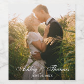 写真パーソナライズされた結婚の ワインラベル (シングルラベル)