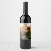 写真パーソナライズされた結婚の ワインラベル (正面)