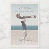 写真パーソナライズされた結婚の ワインラベル (シングルラベル)