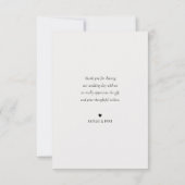 写真パーソナライズされた結婚サンキューカード サンキューカード (裏面)