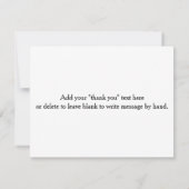 写真パーソナライズされた結婚付きのサンキューカード サンキューカード (裏面)