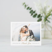 写真パーソナライズされた結婚付きのサンキューカード サンキューカード (スタンド正面)