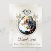写真パーソナライズされた結婚付きのサンキューカード 招待状 (正面/裏面)