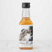 写真パーソナライズされた結婚式の引き出物 リキュールボトルラベル (正面)