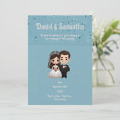 写真パーソナライズされた結婚式招待状 招待状 (スタンド正面)