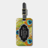 写真パーソナライズされた羽模様ラゲッジタグ ラゲッジタグ (正面縦)