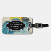 写真パーソナライズされた羽模様ラゲッジタグ ラゲッジタグ (正面横)