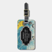 写真パーソナライズされた羽模様ラゲッジタグ ラゲッジタグ (正面縦)