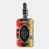 写真パーソナライズされた羽模様ラゲッジタグ ラゲッジタグ (正面縦)