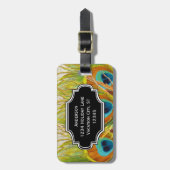 写真パーソナライズされた羽模様ラゲッジタグ ラゲッジタグ (正面縦)