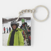 写真パーソナライズされた自閉症意識 キーホルダー (裏面)