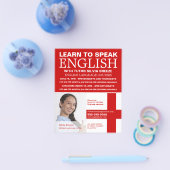 写真パーソナライズされた英語コース チラシ (シングル)
