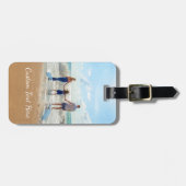 写真パーソナライズされた荷物タグのカスタム文字 ラゲッジタグ (正面横)