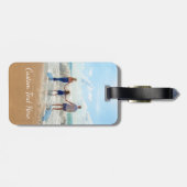 写真パーソナライズされた荷物タグのカスタム文字 ラゲッジタグ (裏面横)
