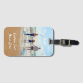 写真パーソナライズされた荷物タグのカスタム文字 ラゲッジタグ (正面横)