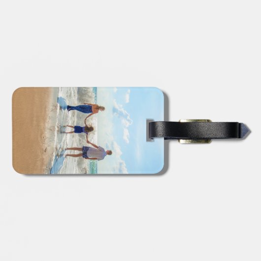 写真パーソナライズされた荷物タグギフト ラゲッジタグ (裏面横)