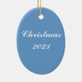 写真パーソナライズされた記念オーナメント セラミックオーナメント (裏面)