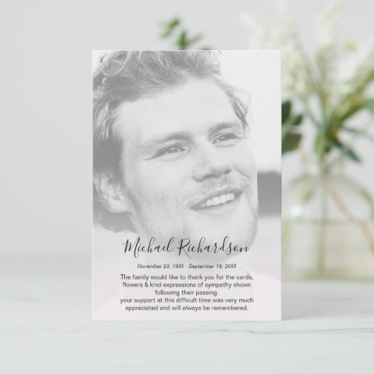 写真パーソナライズされた記念サンキューカード サンキューカード (スタンド正面)