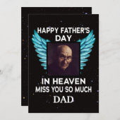 写真パーソナライズされた記念父の日の天国 シーズンカード (正面/裏面)