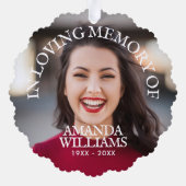 写真パーソナライズされた記念紙 オーナメントカード (裏面)