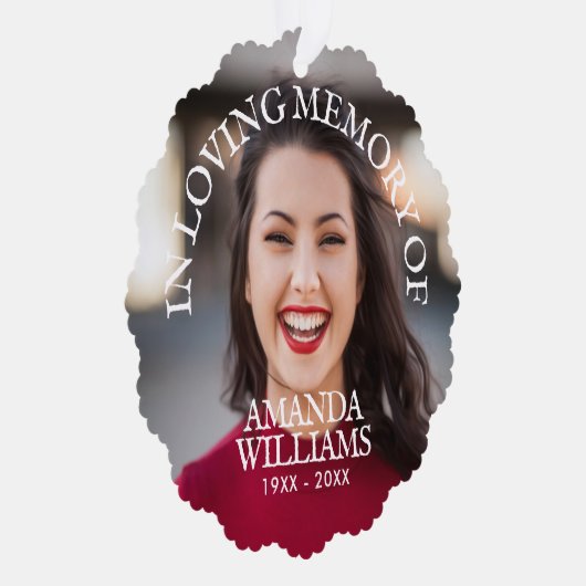 写真パーソナライズされた記念紙 オーナメントカード (右)