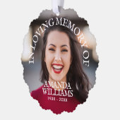 写真パーソナライズされた記念紙 オーナメントカード (左)