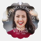 写真パーソナライズされた記念紙 オーナメントカード (正面)