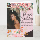 写真パーソナライズされた誕生日はがき カード (正面)