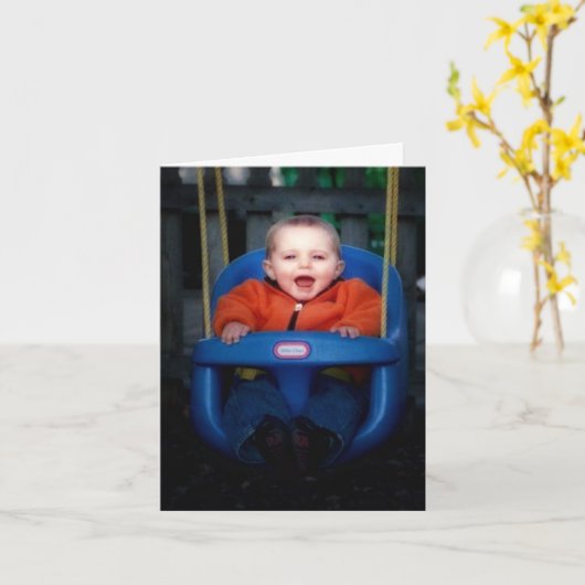 写真パーソナライズされた誕生日カード カード (黄色い花)