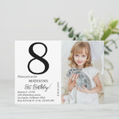 写真パーソナライズされた誕生日キッズボーイガールパーティー 招待状 (スタンド正面)