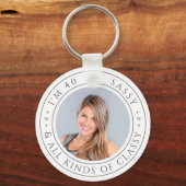 写真パーソナライズされた誕生日パーティーが彼女のために好意 キーホルダー (正面)