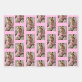写真パーソナライズされた誕生日 ラッピングペーパーシート (正面3)