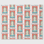 写真パーソナライズされた誕生日 ラッピングペーパー (フラット)