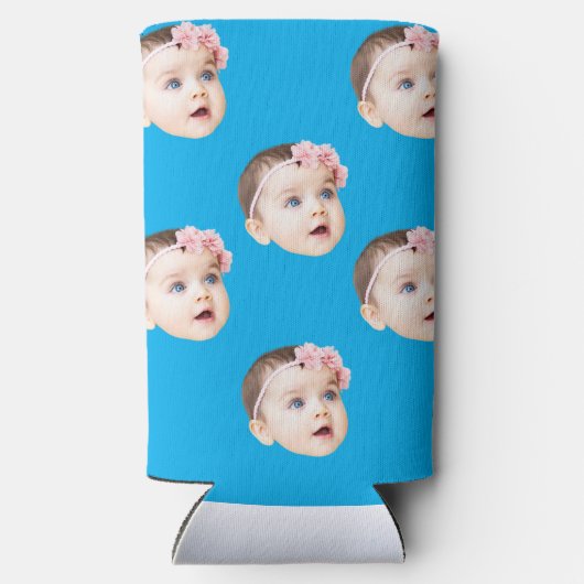 写真パーソナライズされた贈りおもしろい物 スリム缶クーラー (裏面)