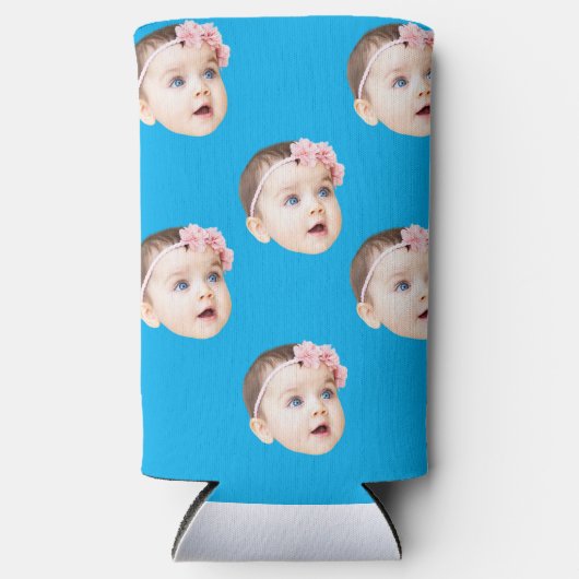 写真パーソナライズされた贈りおもしろい物 スリム缶クーラー (正面)