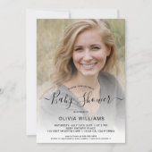 写真パーソナライズされた赤ちゃんシャワー 招待状 (正面)