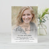 写真パーソナライズされた赤ちゃんシャワー 招待状 (スタンド正面)