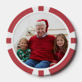 写真パーソナライズされた赤（番号5） ポーカーチップ (正面)