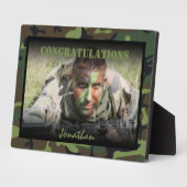 写真パーソナライズされた軍が消えた フォトプラーク (側面)