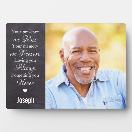 写真パーソナライズされた追悼の記念碑 フォトプラーク (正面)
