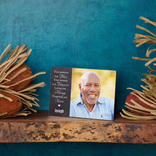 写真パーソナライズされた追悼の記念碑 フォトプラーク (側面)