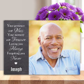 写真パーソナライズされた追悼の記念碑 フォトプラーク