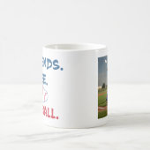 写真パーソナライズされた週末、コーヒー&野球マグカップ コーヒーマグカップ (中央)