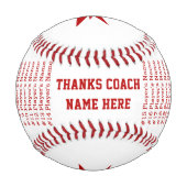 写真パーソナライズされた野球のボール・コーチへの贈り物 野球ボール (裏面)