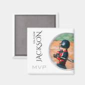 写真パーソナライズされた野球カード マグネット (正面/裏面)