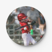 写真パーソナライズされた野球選手誕生日 ペーパープレート (正面)