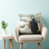 写真パーソナライズされた金ゴールド紙吹雪 クッション (椅子)