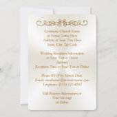 写真パーソナライズされた金ゴールド縁ど結婚式招待状 招待状 (裏面)