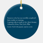 写真パーソナライズされた院定義 セラミックオーナメント (裏面)